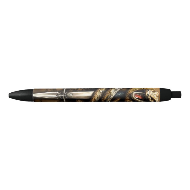 Caneta Preta Cobra de espada (Frente)