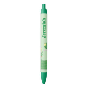Caneta Preta cobra verde engraçado com desenhos de maraca