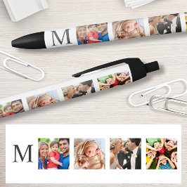 Caneta Preta Colagem Personalizada de Fotos da Família Personal