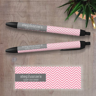 Caneta Preta Coleção de Chás de fraldas Pastel Pink e Cinza