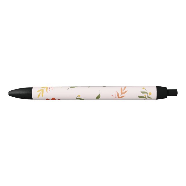 Caneta Preta coleção de flores (Frente)