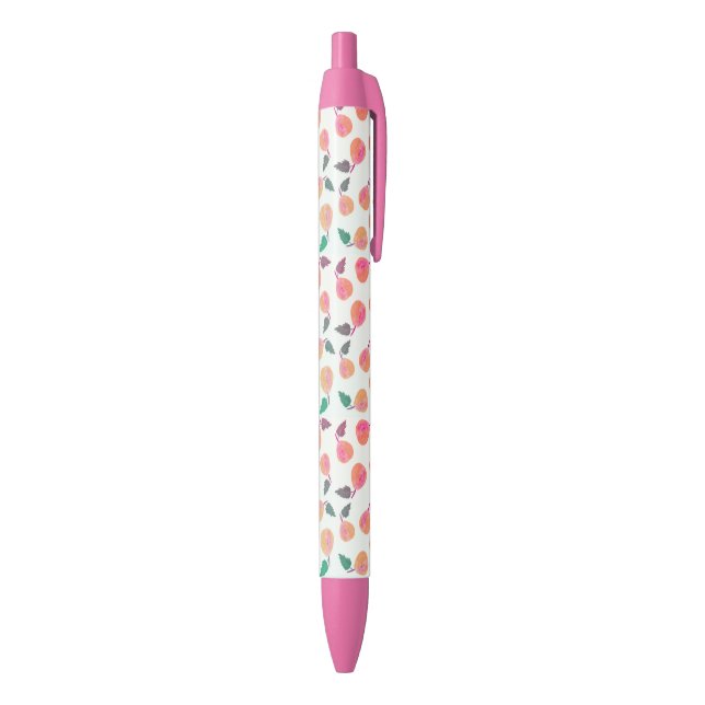 Caneta Preta Coleção Pérolas Douradas Rosa (parte de inferior (Vertical))