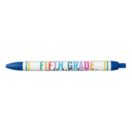 Caneta Preta Colorful Fifth Grade Teacher Pen with Custom Name