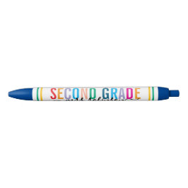 Caneta Preta Colorful Second Grade Teacher Pen with Custom Name