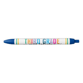 Caneta Preta Colorful Third Grade Teacher Pen with Custom Name