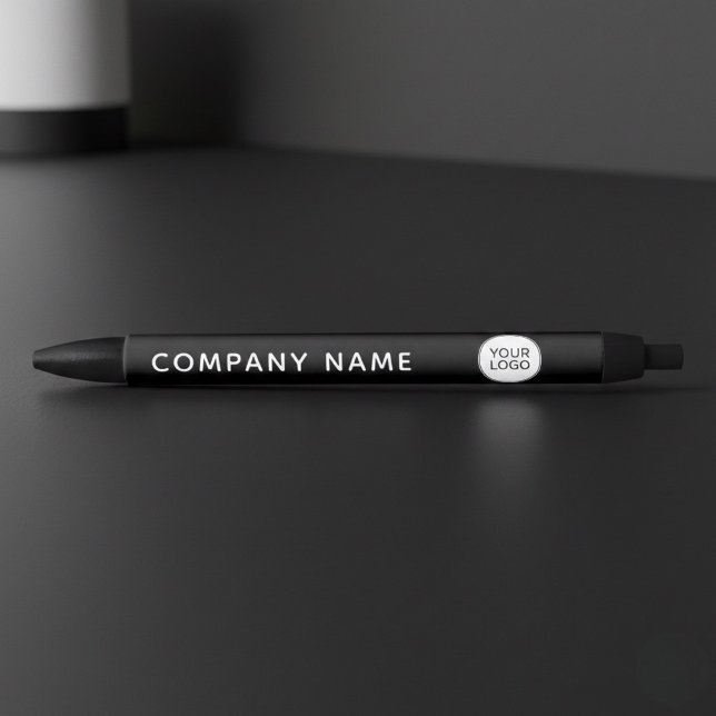 Caneta Preta com Logotipo Personalizado da Empresa (Criador carregado)