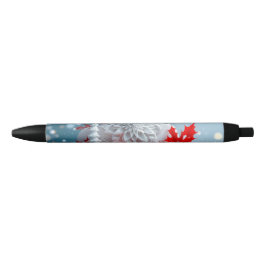 Caneta Preta Composição Flor de Inverno