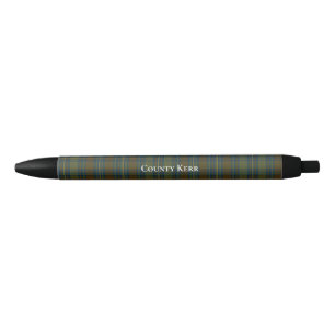 Caneta Preta Condado Kerr Tartan Personalizável