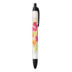 Caneta Preta Cor de Água Rosa Rosa Rosa Pêssego