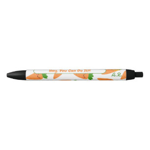 Caneta Preta Cor - de - laranja-acastanhada Monograma Verde Can