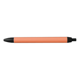 Caneta Preta Cor de Laranja Coral Sólido Simples