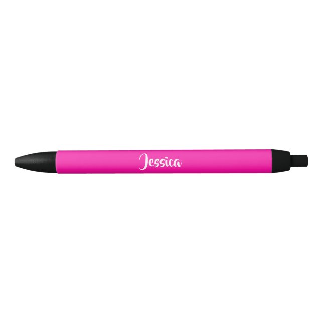 Caneta Preta Cor de rosa clara, sólida (Frente)