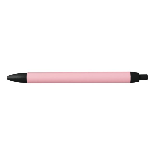 Caneta Preta Cor de Rosa Claro Sólido Simples (Frente)