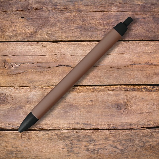 Caneta Preta Cor Sólida Marrom Mocha | Clássico | Elegante (Criador carregado)