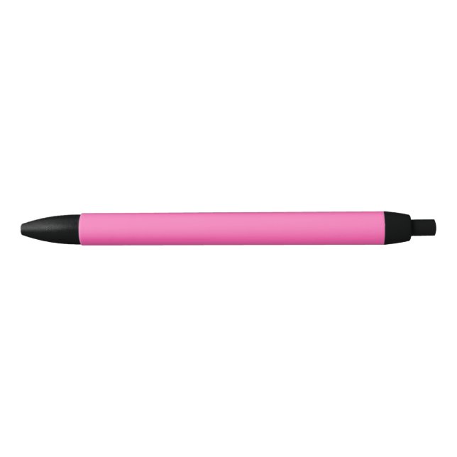 Caneta Preta Cor Sólida Rosa Quente Simples (Frente)