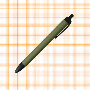 Caneta Preta Cor Sólida Verde do Exército