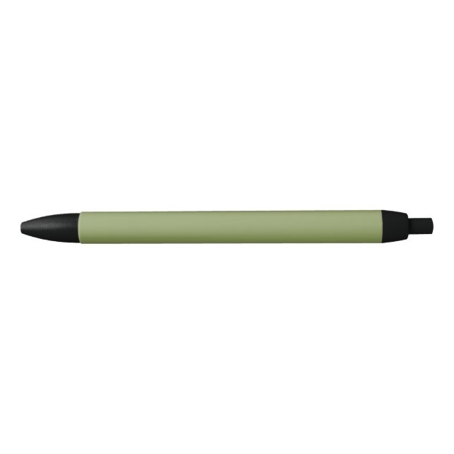 Caneta Preta Cor Sólida Verde Musgo (Frente)