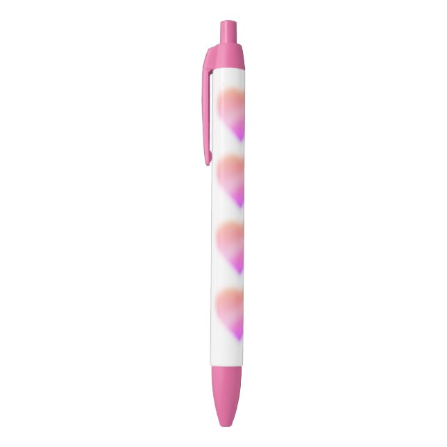 Caneta Preta coração rosa (Topo (Vertical))