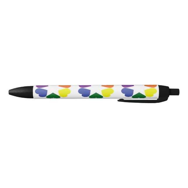 Caneta Preta Corações do orgulho LGBT (Parte Inferior)