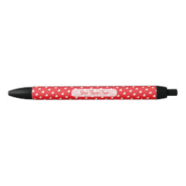 Caneta Preta Corações Feliz Dia dos Namorados Padrão de Amor Mo