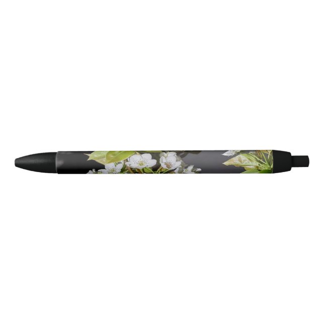 Caneta Preta Coreia Cherry Blossoms White (Frente)