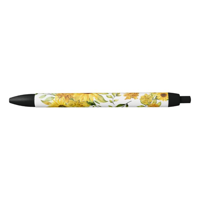 Caneta Preta Cores d'água Girassol 8 (Frente)