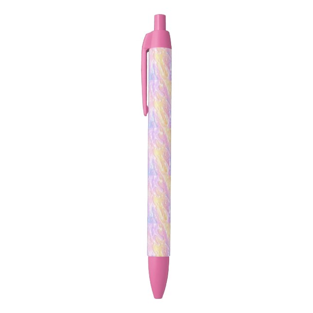 Caneta Preta Cores pastéis rosa e roxo arte de IA (Topo (Vertical))