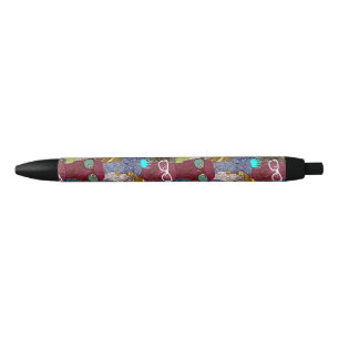 Caneta Preta Coruja na coroa
