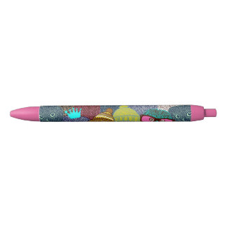 Caneta Preta Coruja na coroa