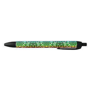 Caneta Preta Cravata Tie Dye Mandala Estrela