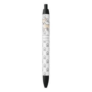 Caneta Preta Cream Casaco Chihuahua Cartoon Cachorro e Nome