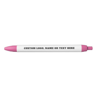 Caneta Preta Custom Logo Pink Pen - Personalize Create Your Own