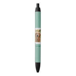 Caneta Preta Custom Pet Photo & Name Ink Pen | Office Supplies