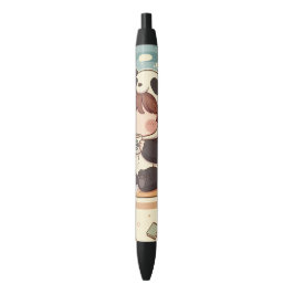 Caneta Preta Cute Chibi Panda Custom Ink Pen