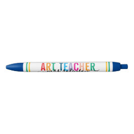 Caneta Preta Cute Colorful Art Teacher Pen with Custom Name
