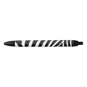Caneta preta da guarnição - impressão da zebra 