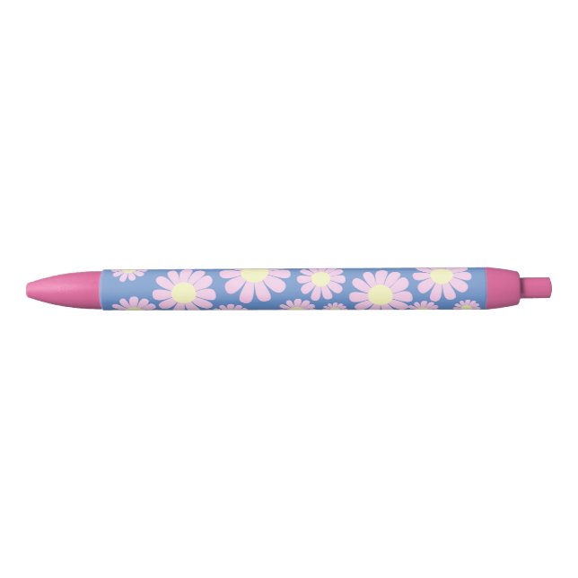 Caneta Preta Daisy Pink Blue (Frente)