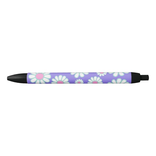 Caneta Preta Daisy Simple Purple (Frente)