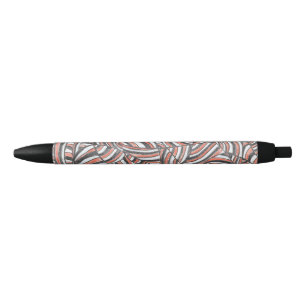 Caneta Preta Darya Arte de Onda Abstrata Desenhada à Mão