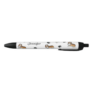 Caneta Preta Desative Cachorros De Collie Rough Com Peças E No