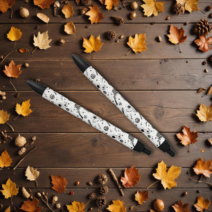 Caneta Preta Desenho Da Linha Do Halloween Preto E Branco