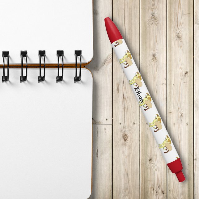 Caneta Preta Desenho de Beagle Personalizado (Criador carregado)