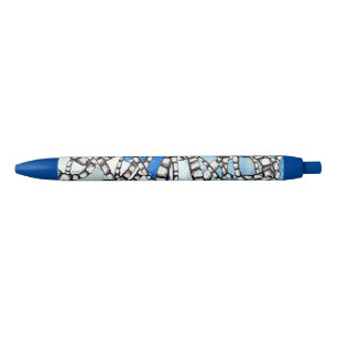 Caneta Preta Desenho de Cordas Cordões Enrolados Em Espiral