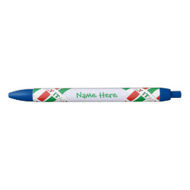 Caneta Preta Desenho Personalizado de Herança com Bandeira Ital