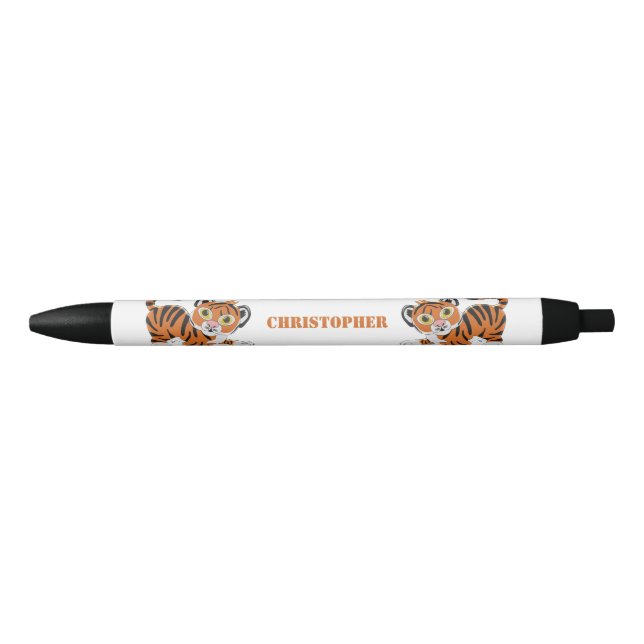 Caneta Preta Design de Tigre (Frente)