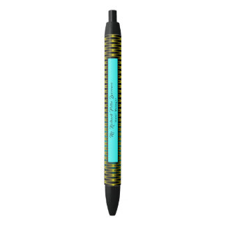 Caneta Preta Design Dourado azul executivo