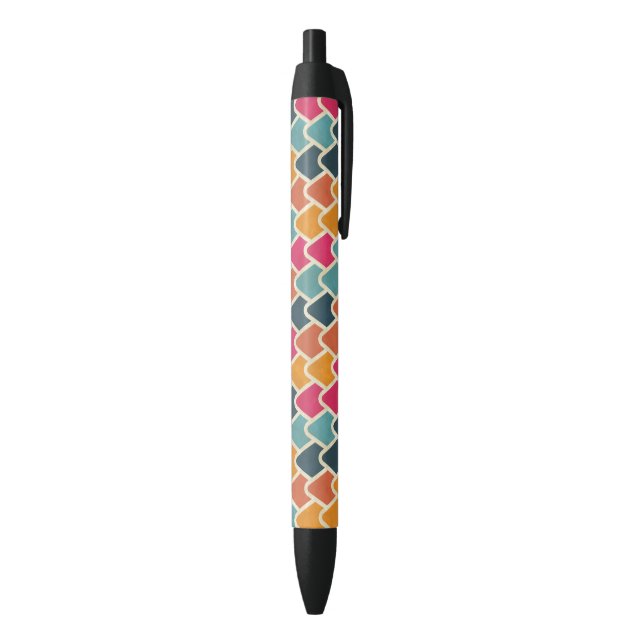Caneta Preta Design Geométrico Color Pop – Estilo Abstrato Mode (parte de inferior (Vertical))
