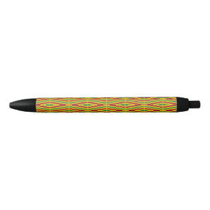 Caneta Preta Design Kente Africano