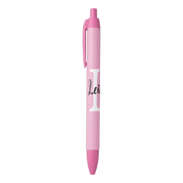 Caneta Preta Design Personalizado com Nome em Letra de Forma co (Topo (Vertical))