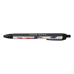 Caneta Preta Dia da Independência Camuflagem Seu nome Personali